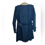 Coach Navy Blue Double Breasted Trench Coat Photo 1