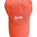 American Eagle  outfitters babe, hat, coral pink adjustable light stain Photo 0