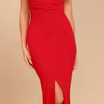 Lulus Own the Night Red Strapless Maxi Dress Size M Photo 0