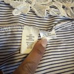 Adiva Women's Size Small Halter Top Blue/White Striped Lace Overlay Casual # Photo 14
