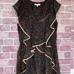 IRO  Jicka Ruffled Printed Silk Crepe Mini Dress size 40/8 Photo 0