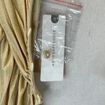 Anthropologie Pleated Halter Midi Dress Gold Verb by Pallavi Singhee Metallic Photo 3