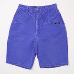 Vintage 80s Ozark Mountain Purple Denim Shorts Size 24 Photo 1