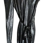 NBD Revolve Aoki One Shoulder Mini Dress Women's Small Silver Metallic Party Photo 0