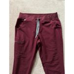 FIGS  Catarina Jogger Scrub Pants‎ Zipper Pockets Burgundy Medical Size L Photo 1