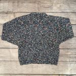 VTG Speckled Knit Sweater Long Sleeve Womens Size Large Cozy Oversized Retro Black Photo 6
