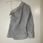 ZARA  one shoulder asymmetrical black striped top size US XS Photo 1