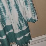 Soft Surroundings  Womens Green White Tie‎ Dye Open Front Cardigan Sweater 1X Photo 2