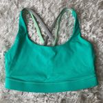 Lululemon Energy Bra in Eucalyptus Green w/Pale Green and Grey Straps, sz 6 Photo 0