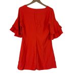 Heart soul  Mini Dress Womens S Blood Orange Tiered Ruffle Sleeve Boho Modest Photo 2