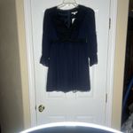 Nanette Lepore  Midnight Blue Dress with Lace Accents Photo 3