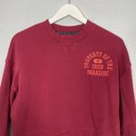 Under Armour Women S Maroon Red Project Rock Sweatshirt Cropped Fleece Photo 2