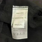 Amaryllis Black Swiss Dot Ruffle 3/4 Sleeve Sheer Open Flowy Cardigan Size M/L Size L Photo 5