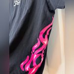 Bad Bunny Band Tee T Shirt Black Pink Fire Flames Size M Photo 3