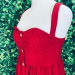 Red casual cute holidays dress plus size 0XL Red Photo 7