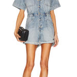 Free People NWT -  X We the Free Denim Romper  Photo 0