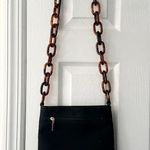 Silver Blue USA Black Nylon Shoulder Bag Tortoise Chainlink Strap Vintage Y2K Photo 6