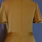 David's Bridal DAVID’S BRIDAL Bridesmaid Dress Women’s Size 6 Flutter Sleeve Crepe Satin Ruffle Photo 6