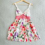In Bloom  by Jonquil Floral Lingerie Dress Pink Lace Waist Size L Photo 0