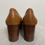 Antonio Melani Leather Block Heel Loafers Cognac Size 9M (B1) Photo 3