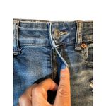 American Eagle  Blue Distressed Ripped Hi-Rise Shortie Cuffed Shorts Women Sz 0 Photo 7