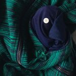 Lululemon Precision Green Cyber Jungle Blue Front Zip Jacket Size 8 Photo 8