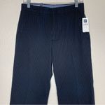 Gap NWT Women’s Size 28 Navy Blue Flat Front Straight Fit Stripe Pants Photo 1