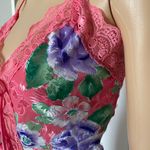 Victoria's Secret Vintage Victoria’s Secret Gold Label One Piece Coral Floral Lingerie Medium Photo 2
