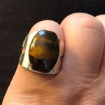 Sterling Silver JAY KING Desert Rose Tigers Eye Cabochon Ring Sz 11 Photo 1