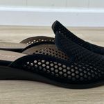 Bettye Muller NEW  Black Cara Perforated Leather Mules Photo 5