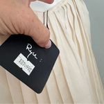 Ryu NEW Anthropologie  Sleeveless Pleated Ruffle Babydoll Dress SMALL Beige/Brown Photo 9
