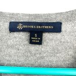Brooks Brothers  Size S Long Sleeve V-Neck Pullover Gray Tie Front Sweater Wool‎ Photo 3
