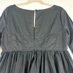 Cinq à Sept Cinq a Sept Arabella Top Size Medium Black Boned Bodice Cotton Peplum Photo 4