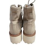 Madden Girl Carra Womens Boots Sand Size 8 Side Zip Lace Front Chunky Heel Shoe Photo 5