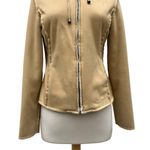 Tommy Hilfiger Y2K Hoodie Jacket Sz S Beige Sherpa Zip Up Pockets 00s Casual Photo 2