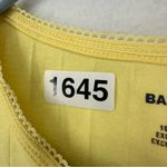 Basic Editions Short Sleeve Flower Embroidered Button Shirt Womens Medium Yellow Photo 7