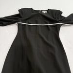 Calvin Klein Black Slit Sleeve Stretch Crepe Sheath Dress Size 6 Photo 6