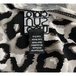 Clara Sunwoo Shirt Womens Small Black White Cheetah Leopard Edgy Rocker Slinky Photo 7