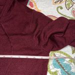 NY&C womens large drop shoulder drawstring hooded sweater dress with pockets NWT Red Photo 3