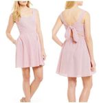 Lauren James  Red Seersucker Bow Back Dress Photo 4