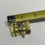 Signed AJC Costume Brooch Pin Gold Tone Photo 11