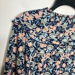 MELLODAY floral 3/4 sleeve pinafore blouse women’s size medium Photo 5