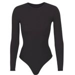 SKIMS LONG SLEEVE CREW NECK BODYSUIT Black Size S New Without Tags Photo 1