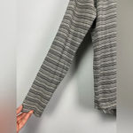 Athleta  Black White Cloudlight Stratus Striped Long Sleeve Scoop‎ Neck Shirt Photo 4