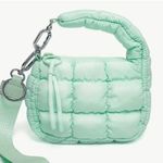 Quilted Puffer Detachable Wristlet #1024 Green Photo 0
