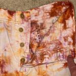 We The Free Free People  she's a Legend Tie Dye Denim Shorts Orange Purple‎ Photo 2