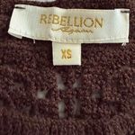Rebellion Brown  long sleeve shirt. Size XS. Photo 2