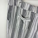 Per Se Linen Blend Cropped Pants Size 2X Striped Drawstring Vacation Coastal Photo 4