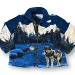 Collections Etc. Wolf Fleece Full Zip Jacket Size Large Photo 0
