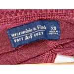 Abercrombie & Fitch  Soft AF Cozy Red Knit Henley Long Sleeve Sweater Womens XS Photo 2